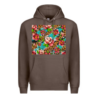 Coffee tropical flowers Premium Hoodie - Artiststas