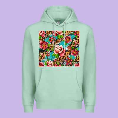 Tropical Flowers Premium Hoodie Designed By Artiststas