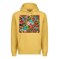 Antique Gold tropical flowers Premium Hoodie - Artiststas