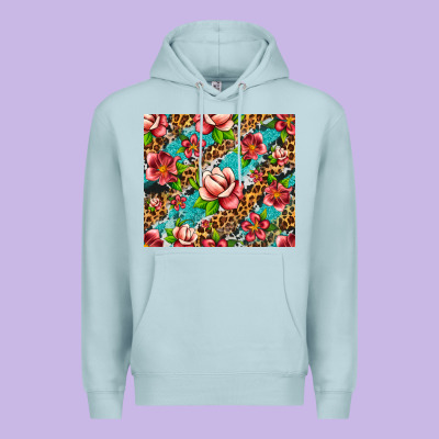 Tropical Flowers Premium Hoodie Designed By Artiststas