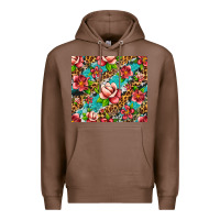 Chestnut tropical flowers Premium Hoodie - Artiststas