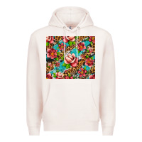 Pale Pink tropical flowers Premium Hoodie - Artiststas