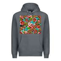 Rock tropical flowers Premium Hoodie - Artiststas