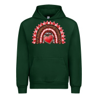 Forest Green valentine's day rainbow with heart Urban Hoodie - AdoDesignShop