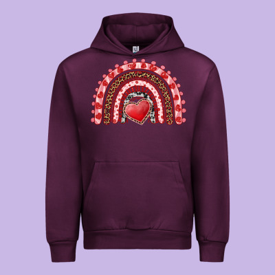 Valentine's Day Rainbow With Heart Urban Hoodie Designed By Adodesignshop