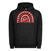 Pigment Black valentine's day rainbow with heart Urban Hoodie - AdoDesignShop