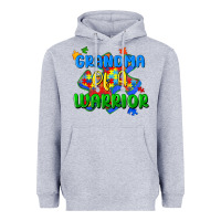 Heather Grey grandma of a warrior Heavyweight Hoodie - Zillion Design Studio
