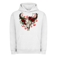 Pigment Lunar Rock valentine's bull skull Urban Hoodie - AdoDesignShop