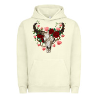 Pigment Pistachio valentine's bull skull Urban Hoodie - AdoDesignShop