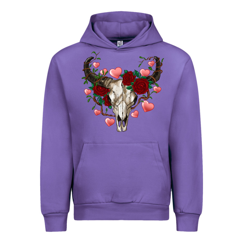 Valentine's Bull Skull Urban Hoodie by AdoDesignShop | Teevron