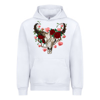 White valentine's bull skull Urban Hoodie - AdoDesignShop