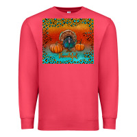 Cardinal thankful with turkey and pumpkins Premium Sweatshirt - RanaPortraitStore