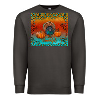 Smoke thankful with turkey and pumpkins Premium Sweatshirt - RanaPortraitStore