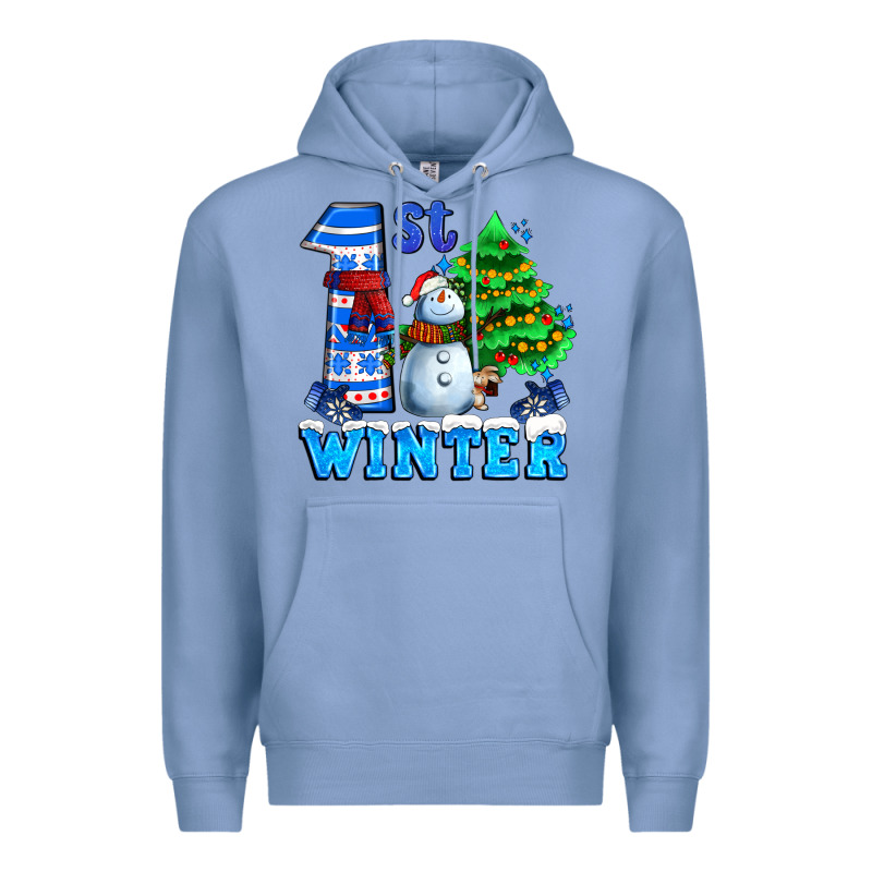 First Winter With Snowman Premium Hoodie by AdoDesignShop | Teevron
