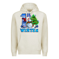 Oatmeal Heather first winter with snowman Premium Hoodie - AdoDesignShop
