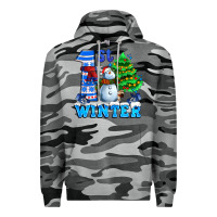 Slate Camo first winter with snowman Premium Hoodie - AdoDesignShop