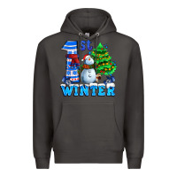 Smoke first winter with snowman Premium Hoodie - AdoDesignShop