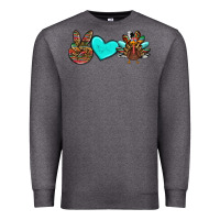 Charcoal Heather peace love thanksgiving turkey Premium Sweatshirt - RanaPortraitStore