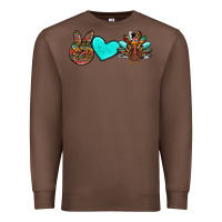 Chestnut peace love thanksgiving turkey Premium Sweatshirt - RanaPortraitStore
