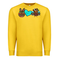 Lemon peace love thanksgiving turkey Premium Sweatshirt - RanaPortraitStore
