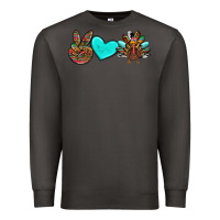 Smoke peace love thanksgiving turkey Premium Sweatshirt - RanaPortraitStore