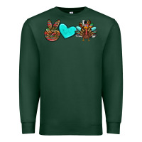 Sports Green peace love thanksgiving turkey Premium Sweatshirt - RanaPortraitStore