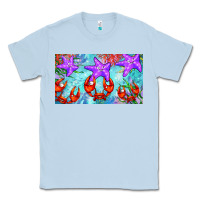 Dusty Blue crab and starfish  cup Classic Tee - BarkalooDesign