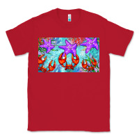 Red crab and starfish  cup Classic Tee - BarkalooDesign