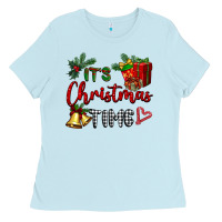 Baby Blue it's Christmas time Ladies Tee - BarkalooDesign