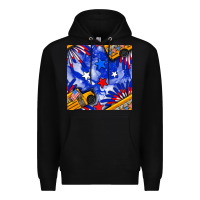 Black 4th of july school bus seamless pattern Premium Hoodie - BundleAndBundleShop