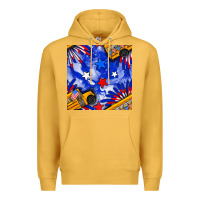 Mustard 4th of july school bus seamless pattern Premium Hoodie - BundleAndBundleShop
