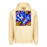 Pina Colada 4th of july school bus seamless pattern Premium Hoodie - BundleAndBundleShop