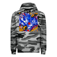 Slate Camo 4th of july school bus seamless pattern Premium Hoodie - BundleAndBundleShop