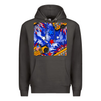 Smoke 4th of july school bus seamless pattern Premium Hoodie - BundleAndBundleShop