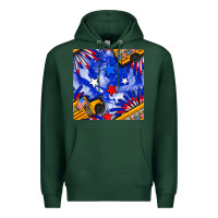 Sports Green 4th of july school bus seamless pattern Premium Hoodie - BundleAndBundleShop