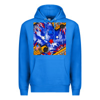 True Royal 4th of july school bus seamless pattern Premium Hoodie - BundleAndBundleShop