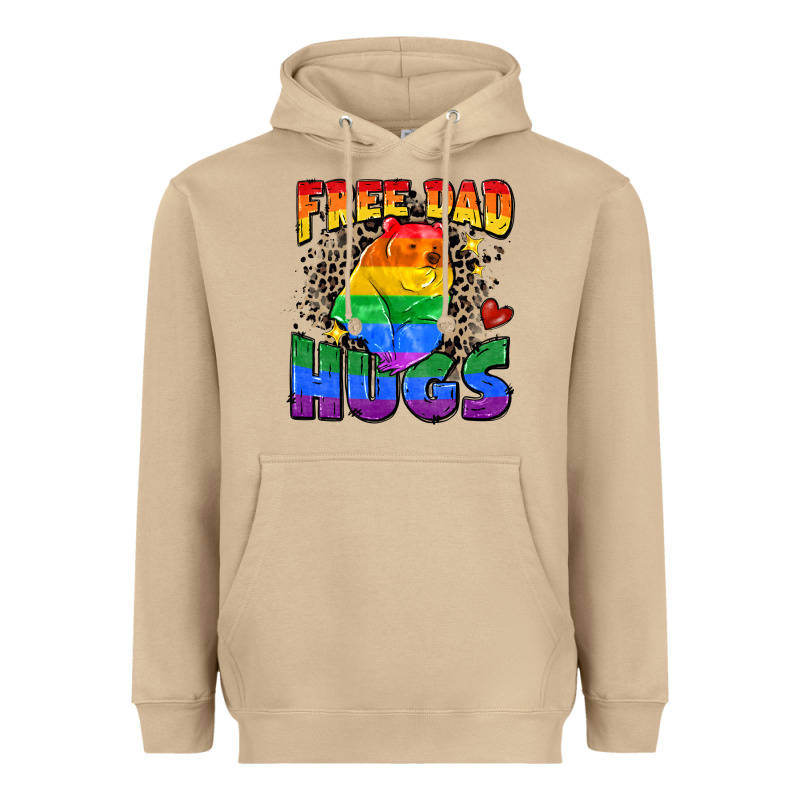 Free Dad Hugs Heavyweight Hoodie by Zillion Design Studio | Teevron