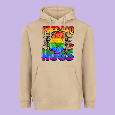 Free Dad Hugs Heavyweight Hoodie Designed By Zillion Design Studio