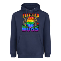 Navy free dad hugs Heavyweight Hoodie - Zillion Design Studio