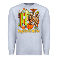 Heather Grey fall rn registered nurse Premium Sweatshirt - Zillion Design Studio