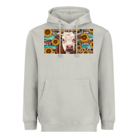 Heifer With Sunflower And Serape Heavyweight Hoodie | Teevron