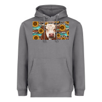 Storm Heifer With Sunflower And Serape Heavyweight Hoodie - RanaPortraitStore