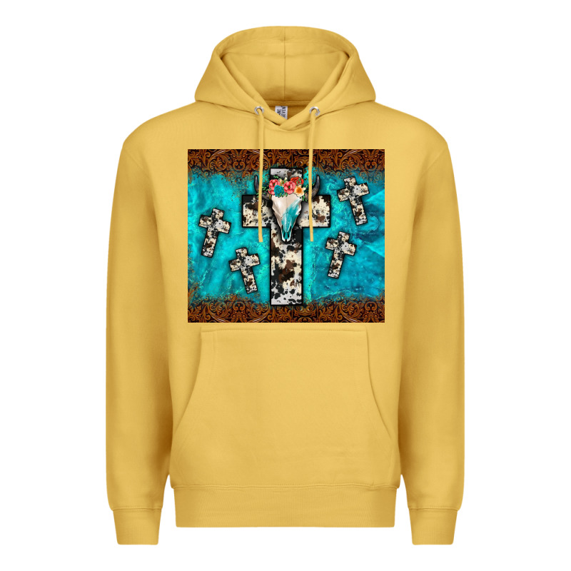 Bull Skull Cross Tumbler Premium Hoodie by JahusDesignShop | Teevron