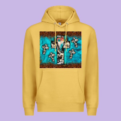 Bull Skull Cross Tumbler Premium Hoodie Designed By Jahusdesignshop