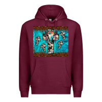 Burgundy bull skull cross tumbler Premium Hoodie - JahusDesignShop