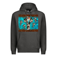 Charcoal Heather bull skull cross tumbler Premium Hoodie - JahusDesignShop