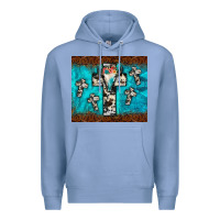 Colony Blue bull skull cross tumbler Premium Hoodie - JahusDesignShop