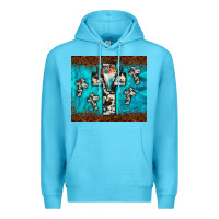 Ocean Blue bull skull cross tumbler Premium Hoodie - JahusDesignShop