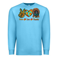 Ocean Blue peace love thankful Premium Sweatshirt - RanaPortraitStore