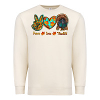Sandshell peace love thankful Premium Sweatshirt - RanaPortraitStore